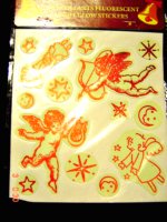 Stickers Noël fluorescent anges de Noel